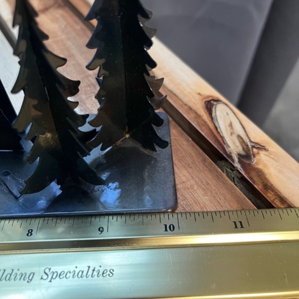 Metal Handcrafted Nativity Silhouette Christmas Decor Iridescent Mantle Holiday - Picture 5 of 7